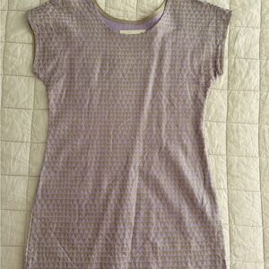 Lina Rennell - Size S - Purple Geometric Pattern Dress